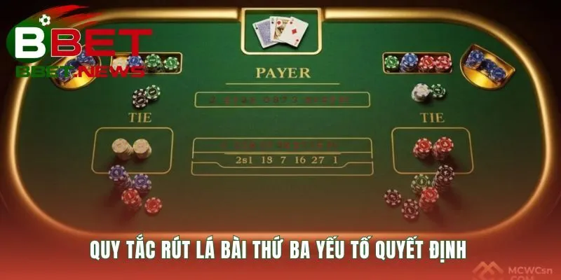 Luật rút lá bài thứ ba quyết định ván bài khi không có thắng tự nhiên